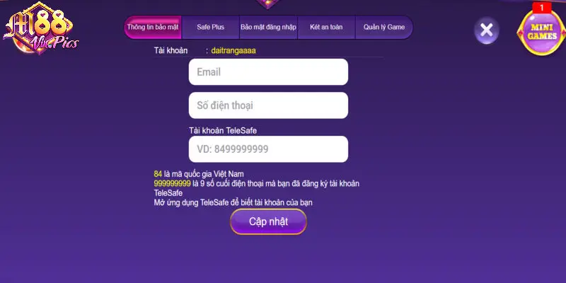 Thông tin cá nhân được thu thập vì quyền lợi người chơi